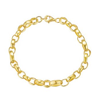 Argento Forte 14k Gold Over Silver Link Chain Bracelet