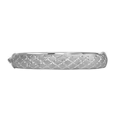 Argento Forte Sterling Silver Textured Bangle Bracelet