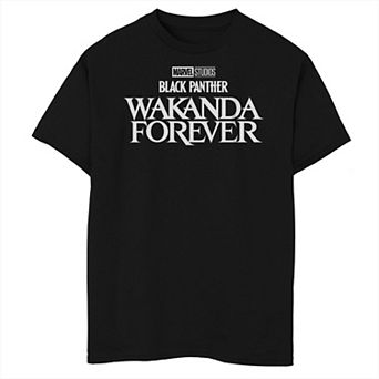 Boys 6-20 Marvel Wakanda Forever Clear Logo Graphic Tee