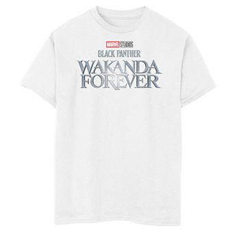 Boys 6-20 Marvel Wakanda Forever Metal Logo Graphic Tee