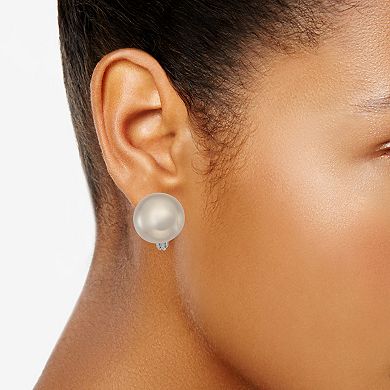 You're Invited Silver-Tone Stud Clip Earrings