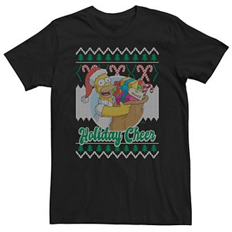 Men's The Simpsons Holiday Cheer Ugly Sweater Tee