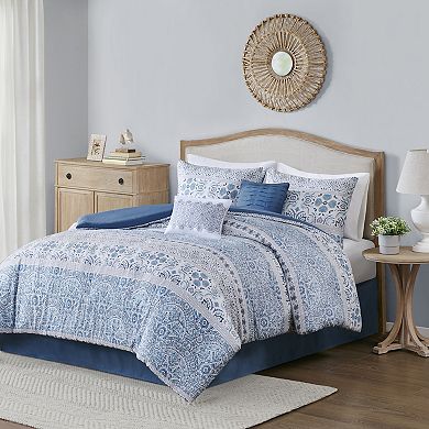 Madison Park Noa 6-Piece Comforter Set With Shams and Decorative Pillows
