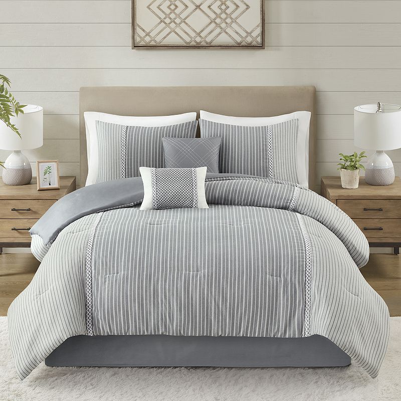 Madison Park Bristol 6-Piece Comforter Set With Shams and Decorative Pillow