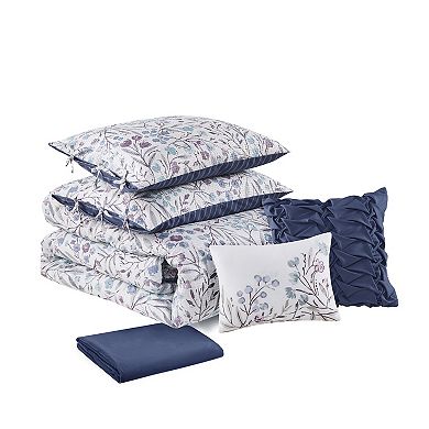 Madison Park Candice 6-Piece Reversible Comforter Set With Shams and Decorative Pillows