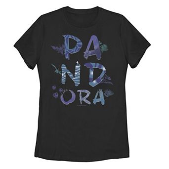 Juniors' Avatar Flora & Fauna Pandora Typography Tee