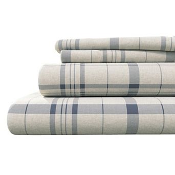 Madelinen Turkish Cotton Printed Flannel Luxurious Sheet Set