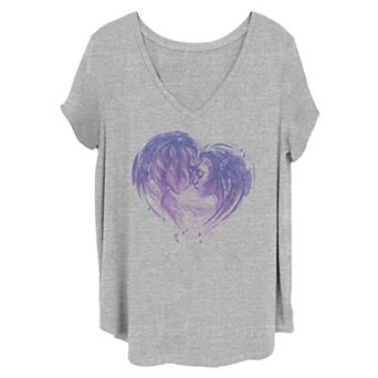Juniors' Plus Avatar Jack & Neytiri Heart Tee
