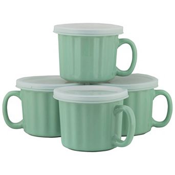 10 Strawberry Street 4 pc Soup Mug with Lid Set