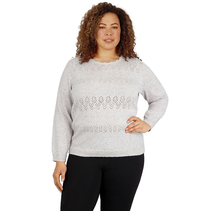 Plus Size Alfred Dunner Classics Cashmelon Sweater, Womens, Size: 2XL, Red