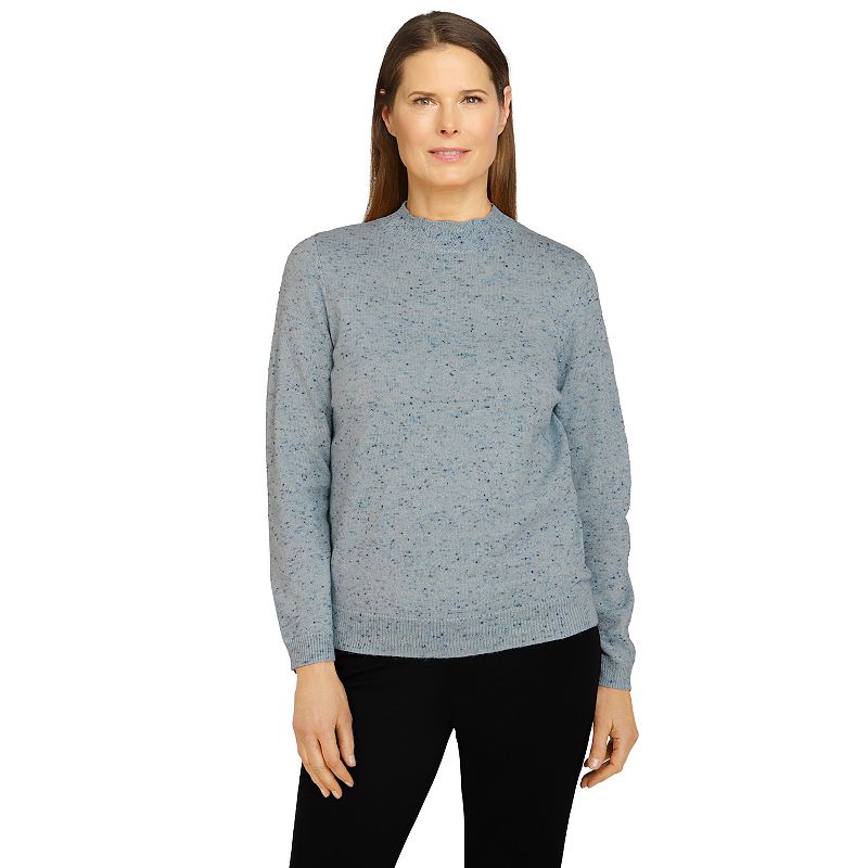Petite Alfred Dunner Classics Cashmelon Mockneck Sweater, Womens, Size: XL