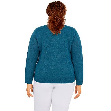 Plus Size Alfred Dunner Classics Cashmelon Mockneck Sweater