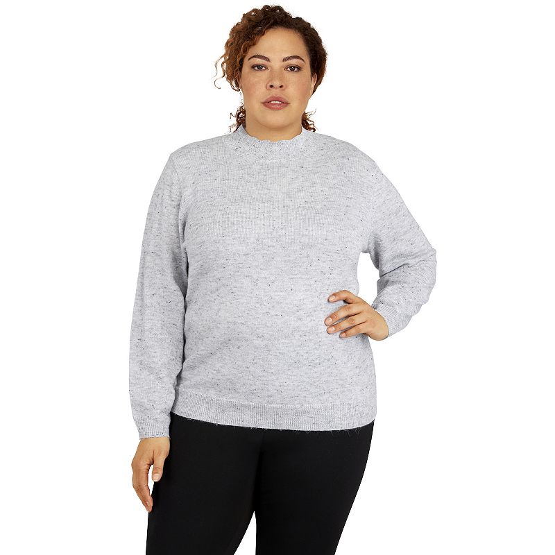Plus Size Alfred Dunner Classics Cashmelon Mockneck Sweater, Womens, Size: