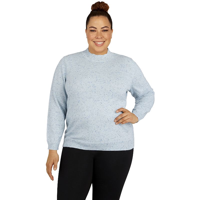 Plus Size Alfred Dunner Classics Cashmelon Mockneck Sweater, Womens, Size: