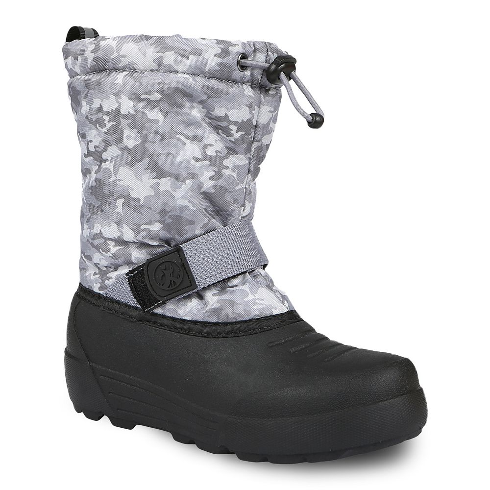 big kid insulated boots navy frost white