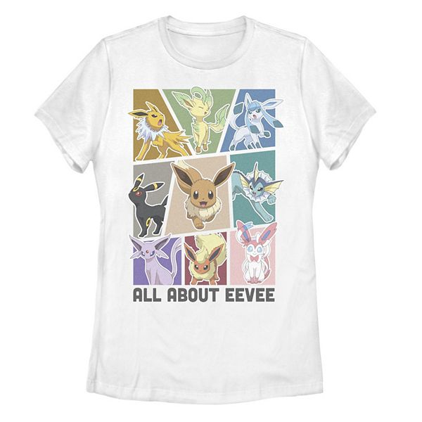 Pokémon Pokemon - Eevee Evolution Stickers - Youth Short Sleeve Graphic T-Shirt, Kids Unisex, Size: Small, Yellow