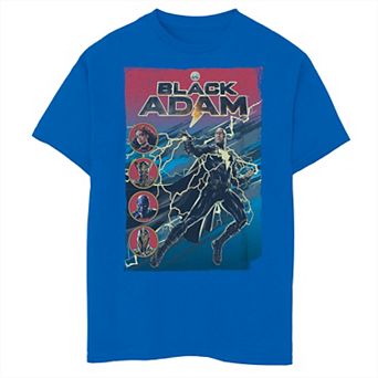 Boys 8-20 Black Adam Lightning Adam & JSA Poster Graphic Tee