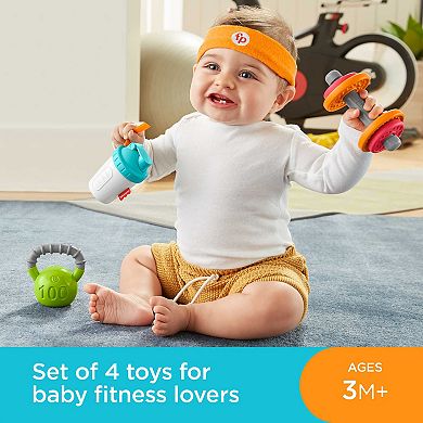 Fisher-Price 4 Piece Baby Biceps Gym Teething & Rattle Toys