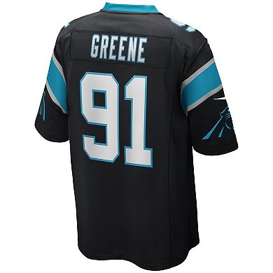 Men's Nike Kevin Greene Black Carolina Panthers Game Retired Player Jersey
