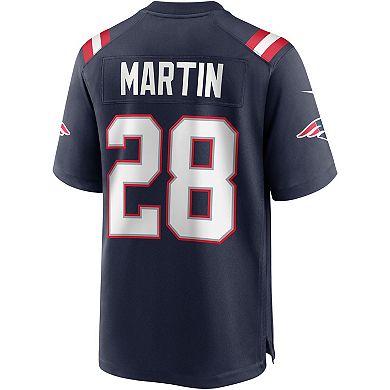 Men's Nike Curtis Martin Navy New England Patriots Game Retired Player Jersey