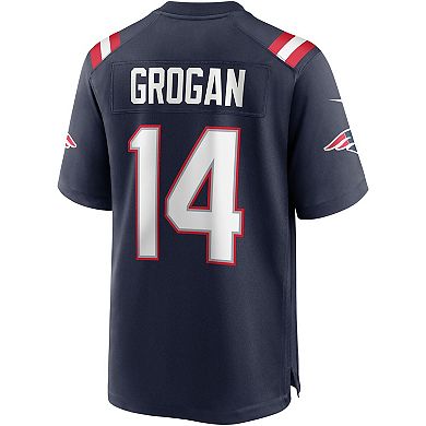Men's Nike Steve Grogan Navy New England Patriots Game Retired Player Jersey