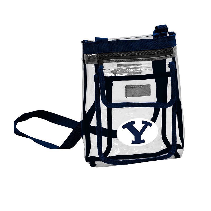BYU Cougars Logo Clear Crossbody Bag, Blue