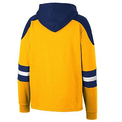 Men's Colosseum Gold West Virginia Mountaineers Lace-Up 4.0 Pullover Hoodie