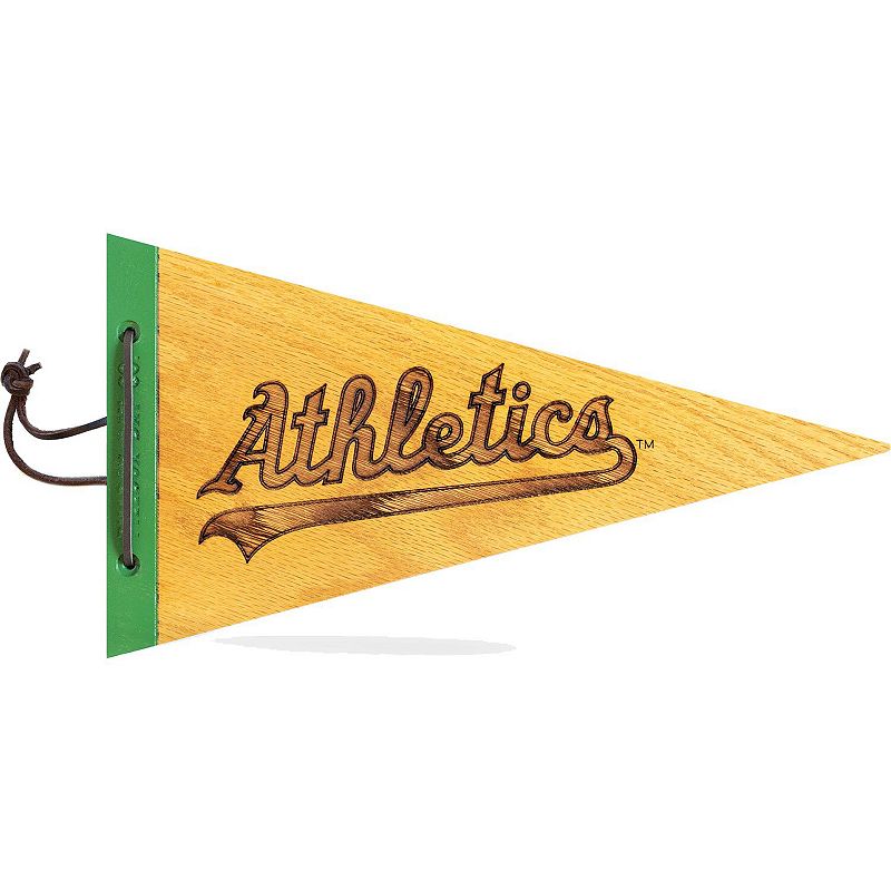 Oakland Athletics 7 x 12 Wood Pennant, Multicolor