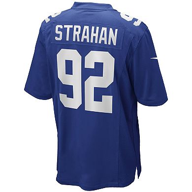 Men's Nike Michael Strahan Royal New York Giants Game Retired Player Jersey
