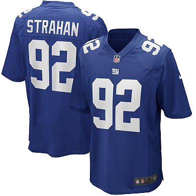 Men's Nike Michael Strahan Royal New York Giants Game Retired Player Jersey