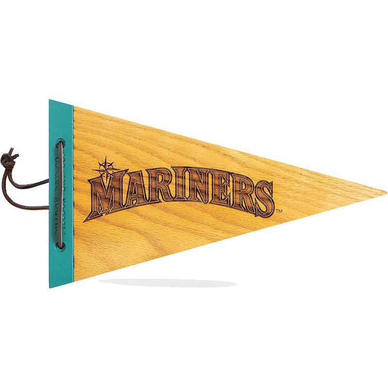 Seattle Mariners 7 x 12 Wood Pennant, Multicolor