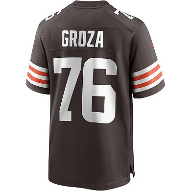 Men's Nike Lou Groza Brown Cleveland Browns Game Retired Player Jersey