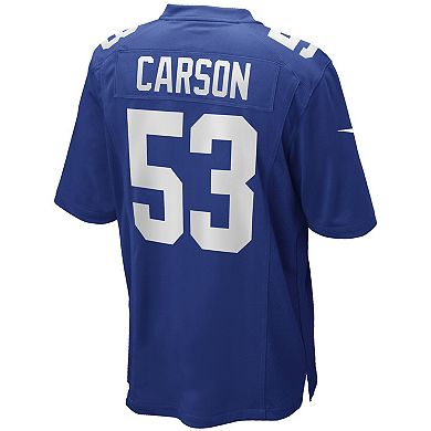 Men's Nike Harry Carson Royal New York Giants Game Retired Player Jersey