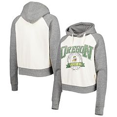 Women's Gameday Couture White/Gray Louisville Cardinals Play-By-Play Split  Pullover Hoodie