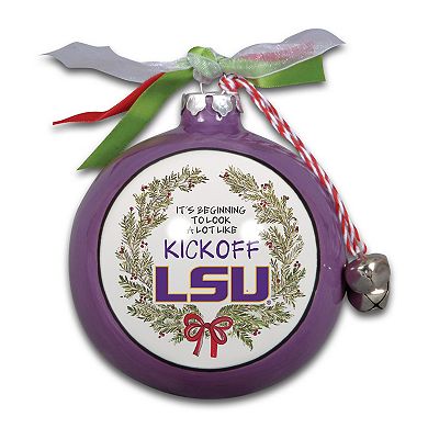 LSU Tigers Wreath Kickoff Painted Ornament