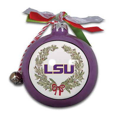 LSU Tigers Wreath Kickoff Painted Ornament