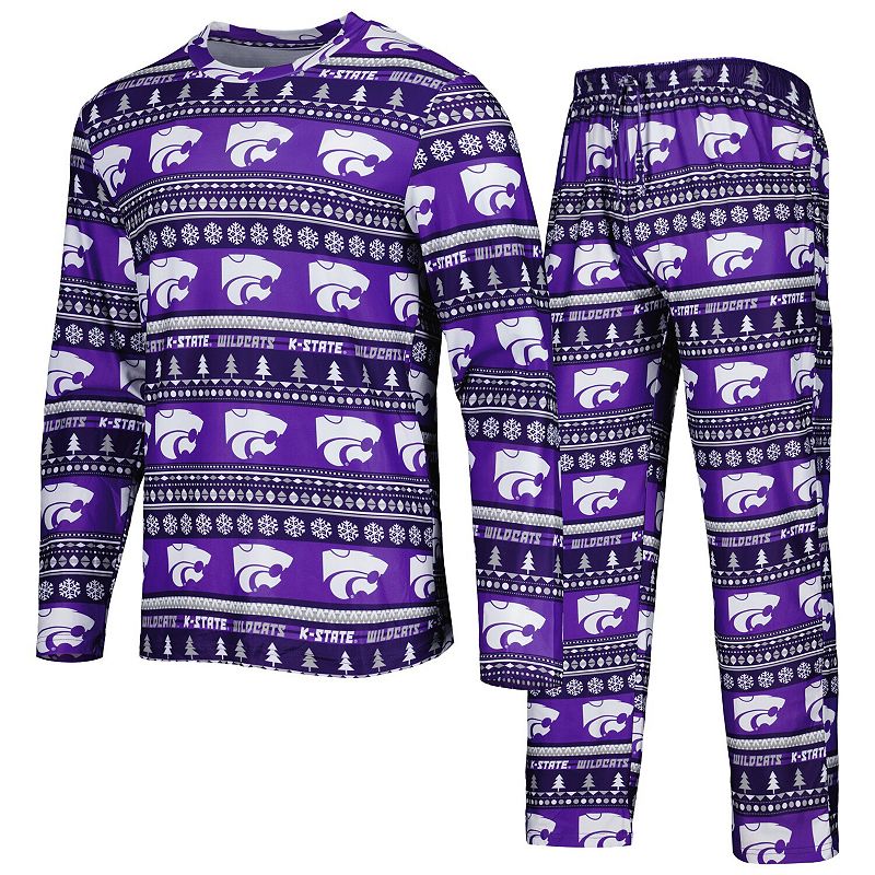 Mens Concepts Sport Purple Kansas State Wildcats Swivel Long Sleeve T-Shir