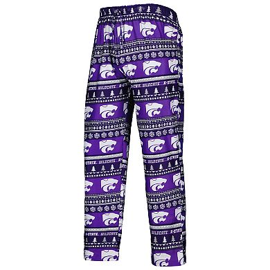 Men's Concepts Sport Purple Kansas State Wildcats Swivel Long Sleeve T-Shirt & Pants Sleep Set
