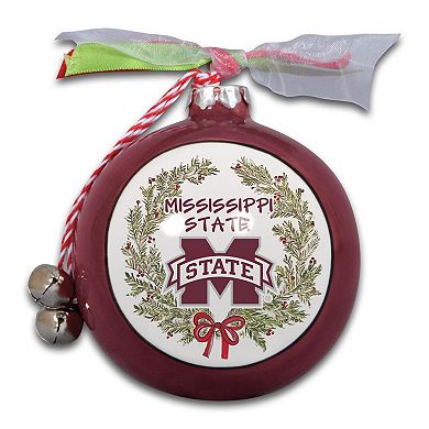 Mississippi State Bulldogs Wreath Kickoff Painted Ornament