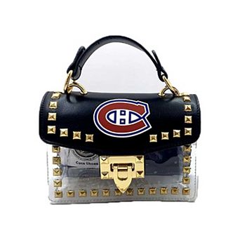 Cuce Montreal Canadiens Studded Clear Crossbody Purse