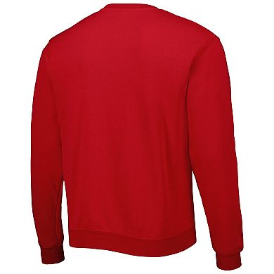 Men's Colosseum Red Ole Miss Rebels Arch & Logo Pullover Sweatshirt