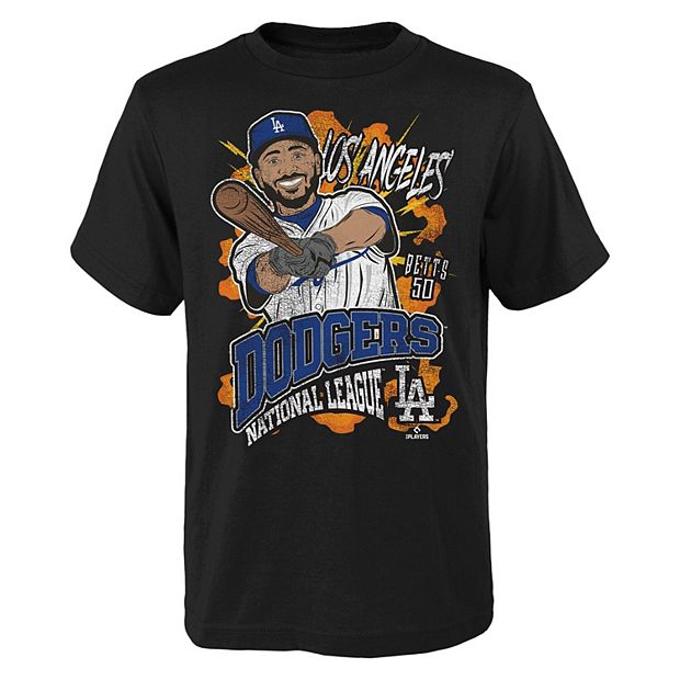 Youth Mookie Betts Black Los Angeles Dodgers Artist Series Player T-Shirt