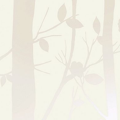 Laura Ashley Cottonwood Pearlescent White Wallpaper