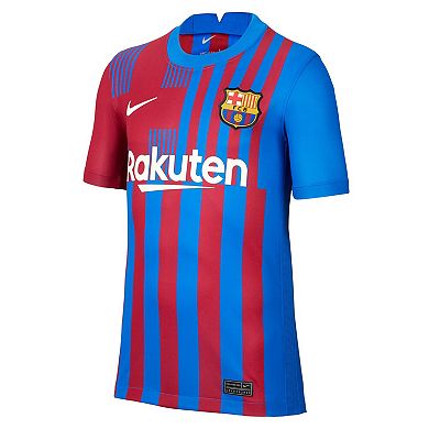 Youth Nike Lionel Messi Blue Barcelona 2021/22 Home Replica Player Jersey