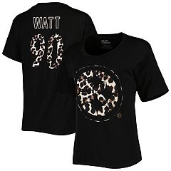 Women's T.J. Watt White/Black Pittsburgh Steelers Plus Size Name & Number  Pullover Hoodie