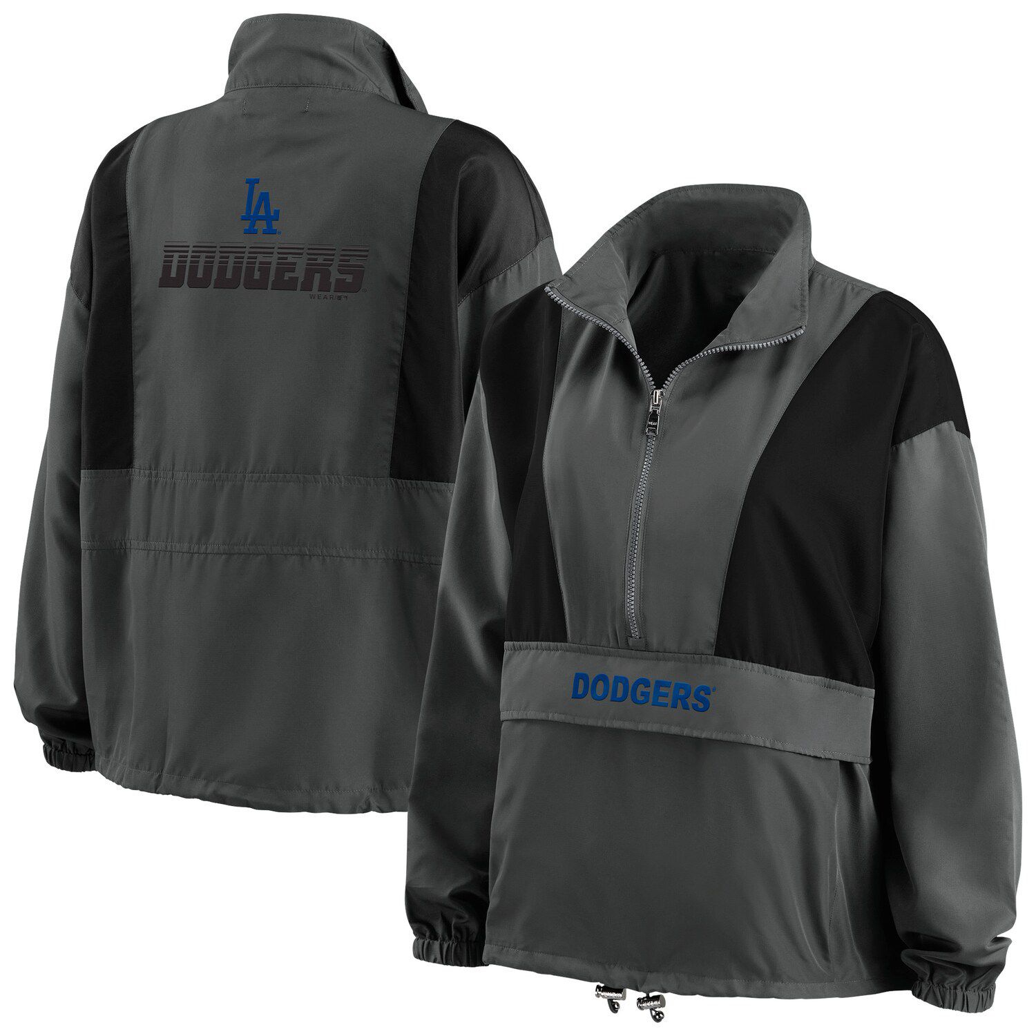 Women's Wear by Erin Andrews Heather Gray Los Angeles Dodgers Full-Zip Hoodie Size: Extra Large