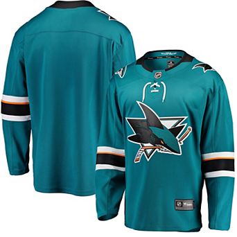 Men's Fanatics Branded Teal San Jose Sharks Breakaway Home Jersey