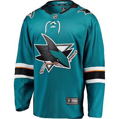 Men's Fanatics Branded Teal San Jose Sharks Breakaway Home Jersey