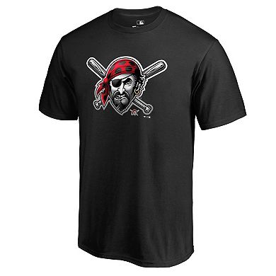 Men's Fanatics Branded Black Pittsburgh Pirates Midnight Mascot T-Shirt