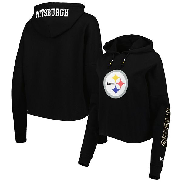 New Era Pittsburgh Steelers NFL Black Pullover Hoodie Sweatshirt: